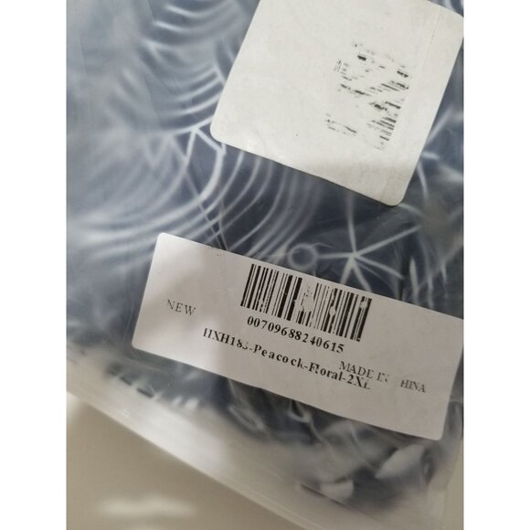 Fantaslook Plus Womens Short Sleeve Floral Shirt In Peacock Floral - Size 2XL - Picture 9 of 10